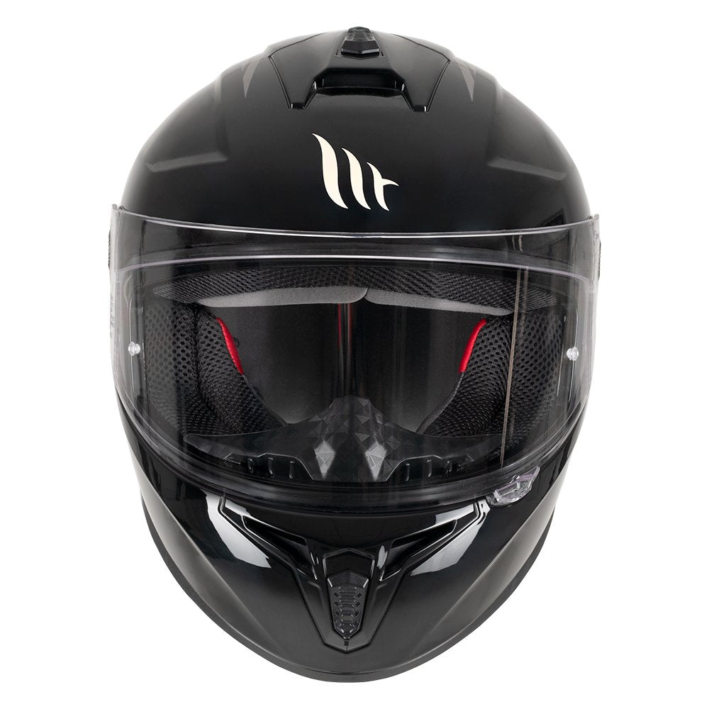 MT Draken Gloss Black Motorcycle Helmet DD Chinstrap