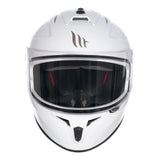 MT Draken Gloss Pearl White Motorcycle Helmet