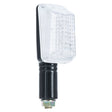 Oxford EL335 Motorcycle Rectangle Indicator Black Short Stem Clear Lens