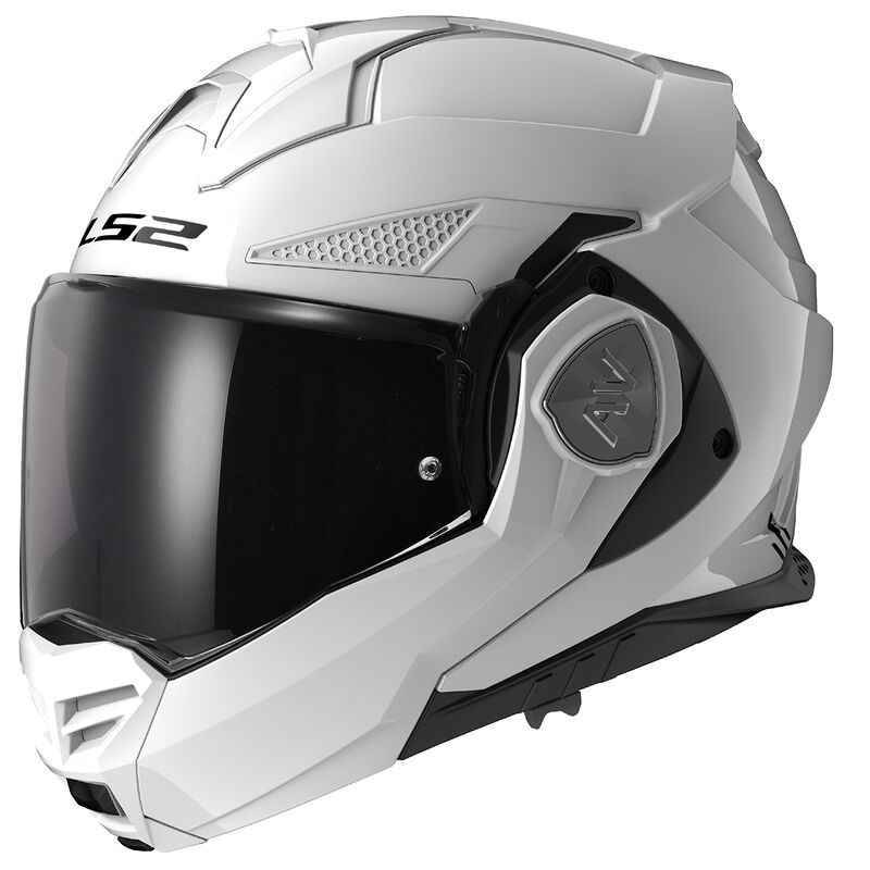 LS2 FF901 ADVANT X Solid White Pearlescent 180° Modular Motorcycle Hel ...