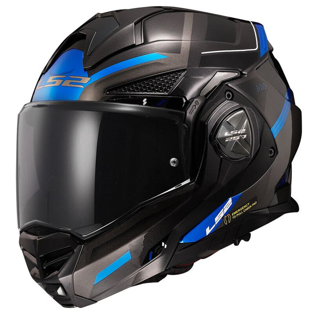 LS2 FF901 ADVANT X Spectrum Titan Blue Black 180° Modular Motorcycle Helmet