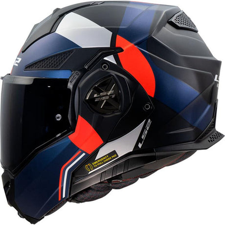 LS2 FF901 ADVANT X Ultra Blue Red 180° Modular Motorcycle Helmet