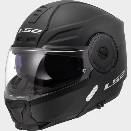 LS2 FF902 Scope II Solid Matt Black 90° Flip Modular Motorcycle Helmet