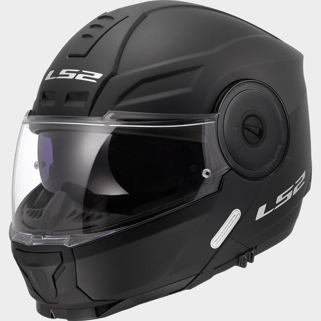 LS2 FF902 Scope II Solid Matt Black 90° Flip Modular Motorcycle Helmet