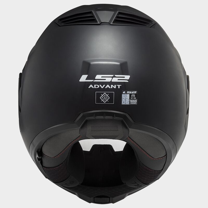 LS2 FF906 Advant Solid Matt Black 180° Flip Modular Motorcycle Helmet with LS2 CARDO Intercom 4X Preinstalled