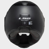 LS2 FF906 Advant Solid Matt Black 180° Flip Modular Motorcycle Helmet with LS2 CARDO Intercom 4X Preinstalled