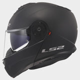 LS2 FF908 STROBE II Solid Matt Black 90° Flip Modular Motorcycle Helmet