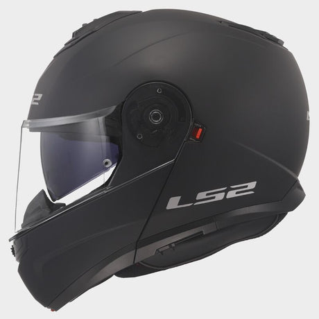 LS2 FF908 STROBE II Solid Matt Black 90° Flip Modular Motorcycle Helmet