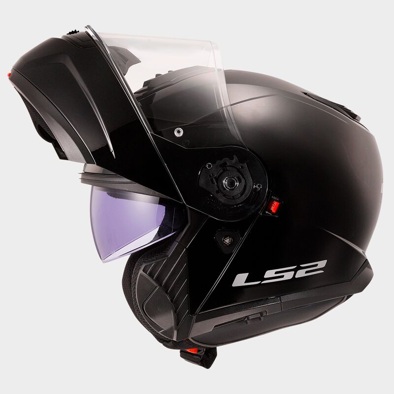 LS2 FF908 STROBE II Monza Matt Black Hi-Vis 90° Flip Modular Motorcycle Helmet