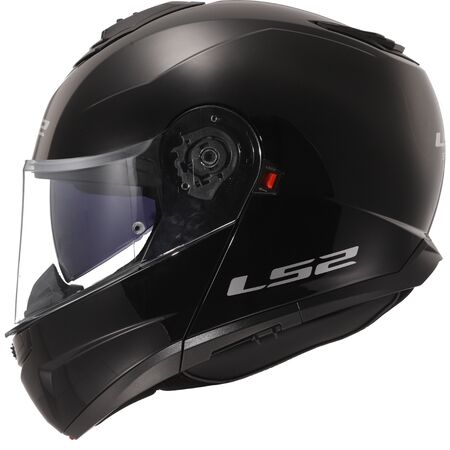 LS2 FF908 STROBE II Solid Gloss Black 90° Flip Modular Motorcycle Helmet