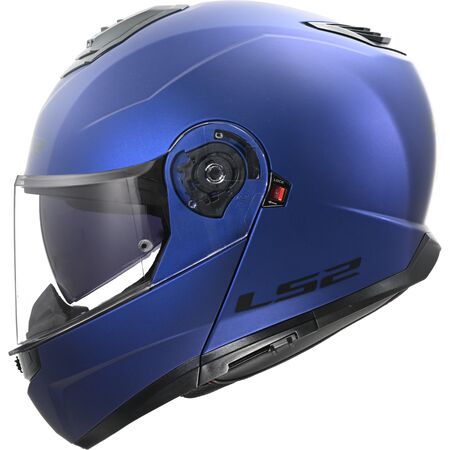 LS2 FF908 STROBE II Solid Matt Navy Blue 90° Flip Modular Motorcycle Helmet
