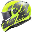LS2 FF908 STROBE II Code Hi-Vis Yellow Grey Gloss  90° Flip Modular Motorcycle Helmet