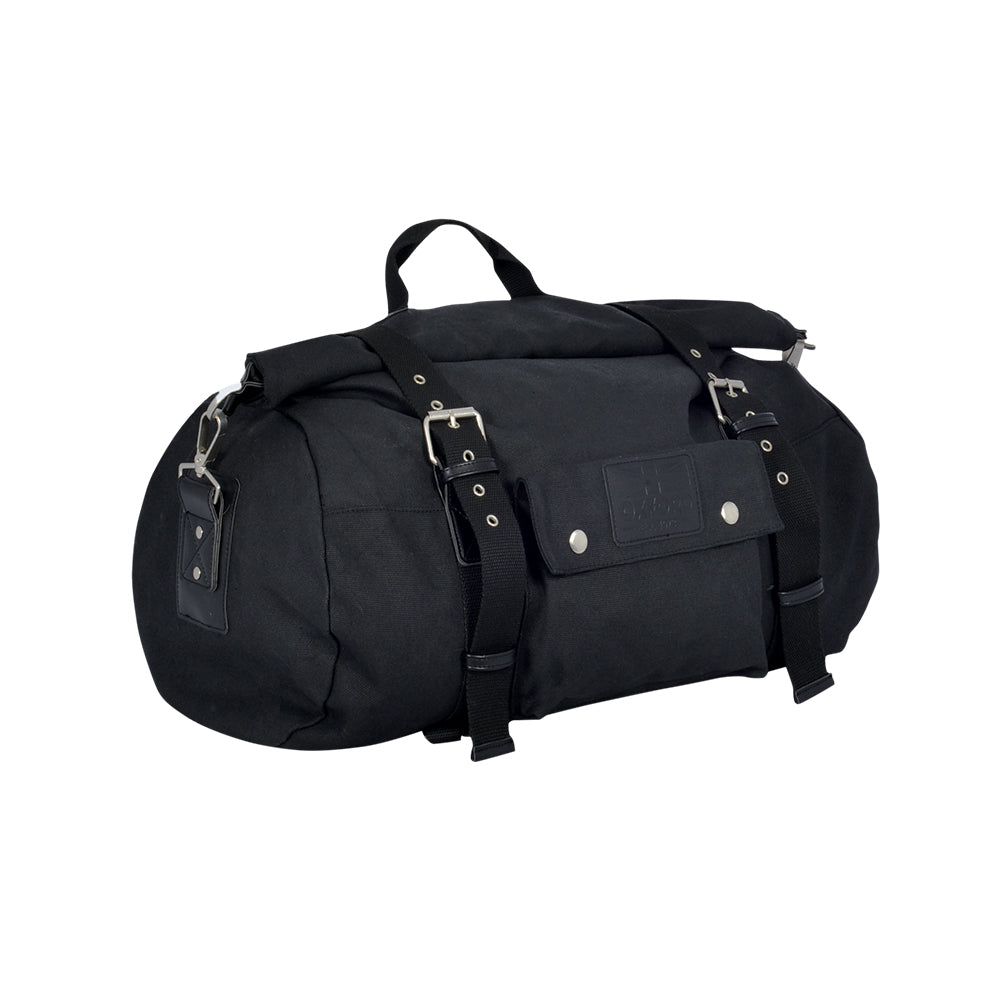 Oxford Heritage Waxed Cotton Motorcycle Motorbike Roll Bag 20L Black