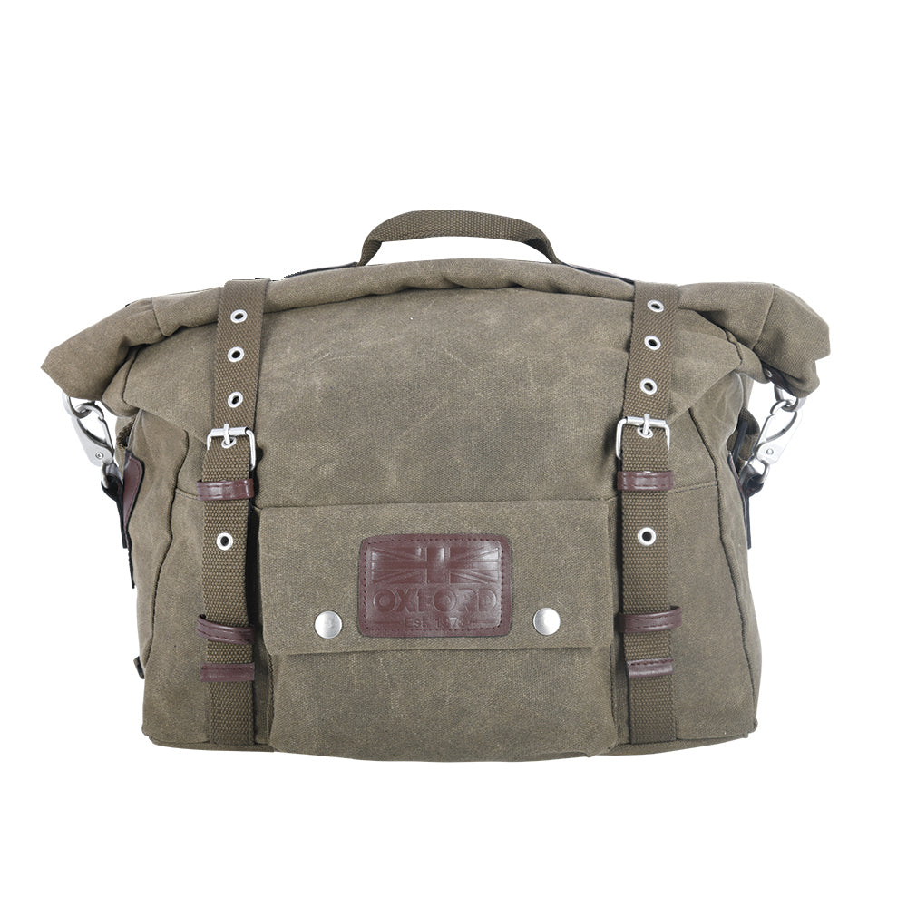 Oxford Heritage Motorcycle Panniers Bike Side Bags Soft Luggage Pair 40L Khaki