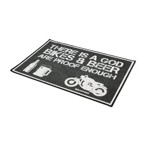 Oxford OX947 Door Mat Motorcycle Workshop There Is a God 90x60cm