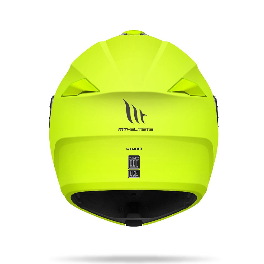 MT Storm Solid Pearl White Motorcycle Helmet