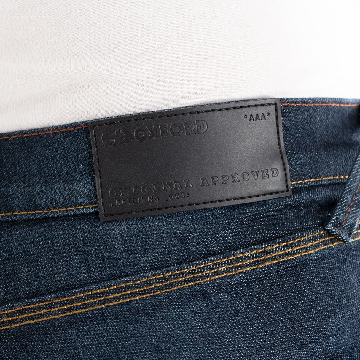 Oxford Original Approved AAA Men's Slim Motorcycle Jeans Dark Aged