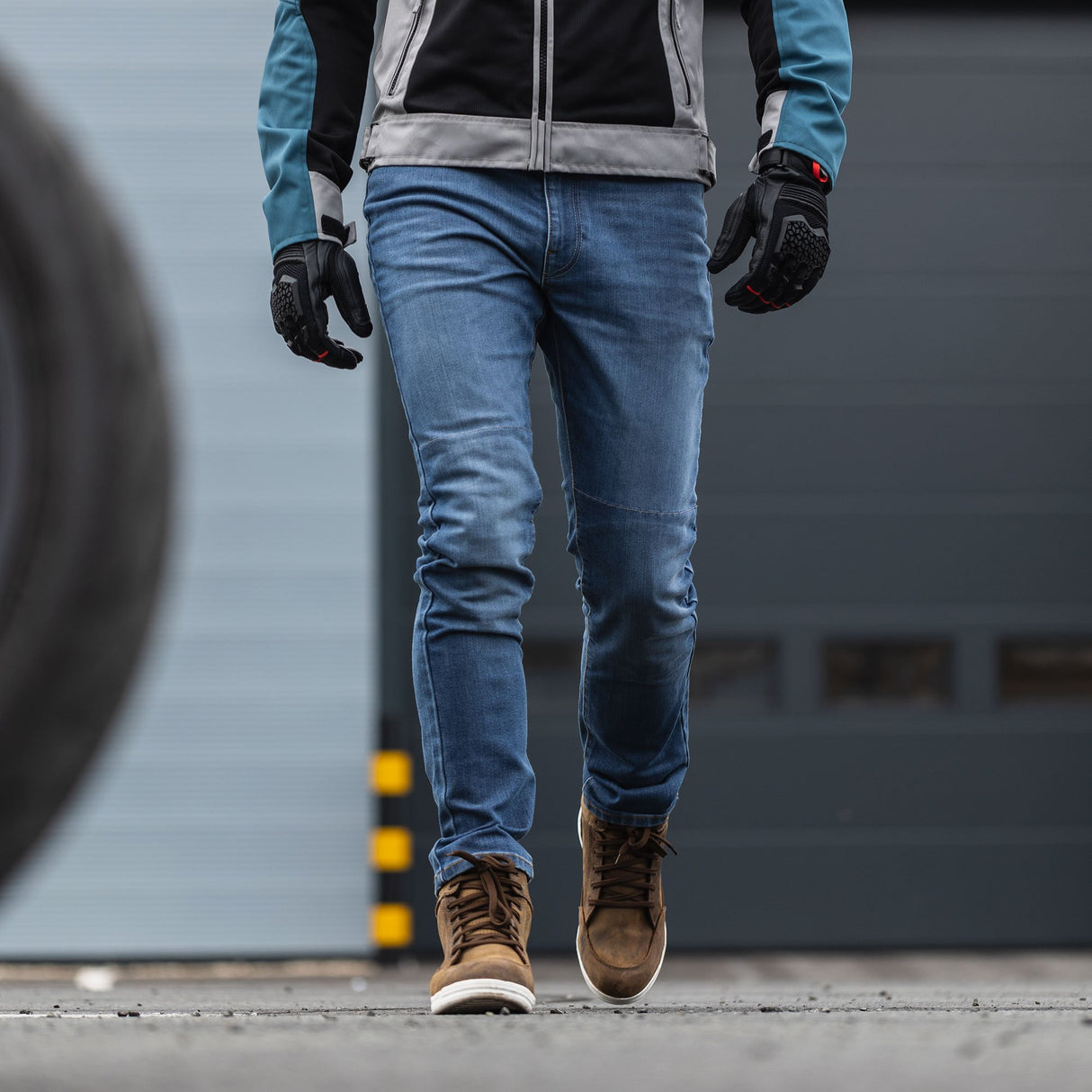 Oxford Original Approved AA Men's Motorcycle Jeans Straight Mid Blue