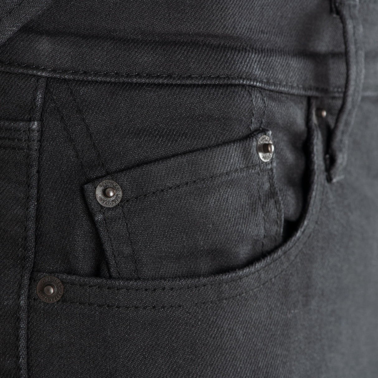 Oxford Original Approved AAA Men's Straight Motorcycle Jeans Black