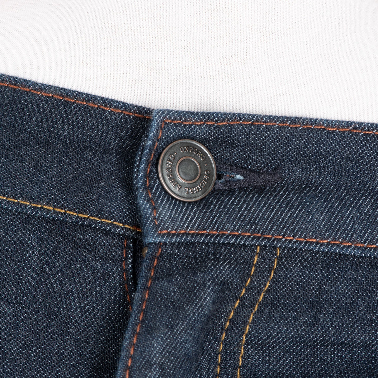 Oxford Original Approved AAA Men's Straight Motorcycle Jeans Dark Aged