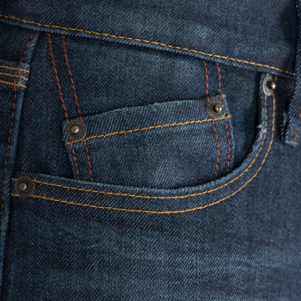 Oxford Original Approved AAA Men's Straight Motorcycle Jeans Dark Aged