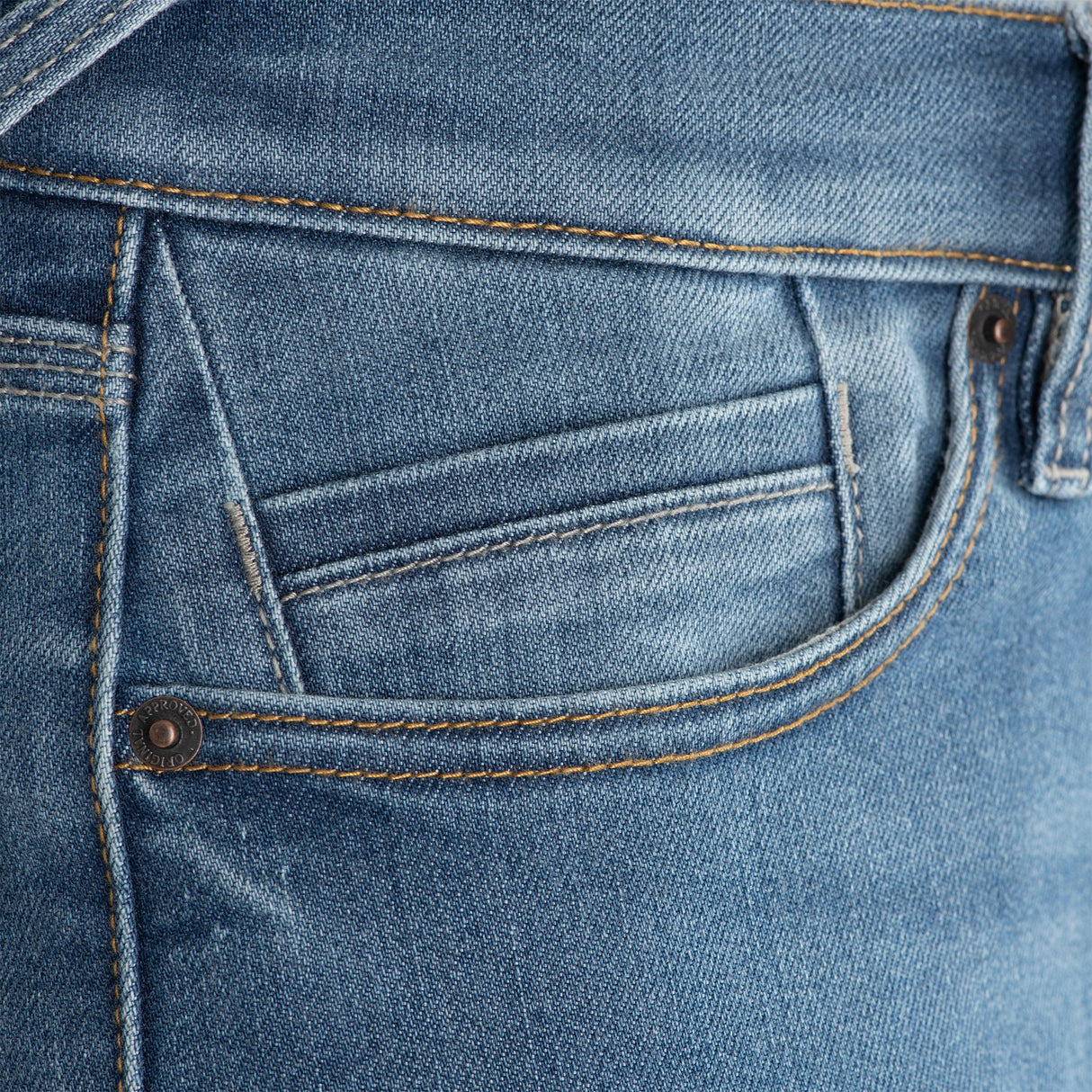Oxford Original Approved AA Men's Motorcycle Jeans Slim Mid Blue