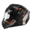 MT Targo Veneris B4 Matt Grey Orange Motorcycle Helmet