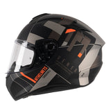 MT Targo Veneris B4 Matt Grey Orange Motorcycle Helmet