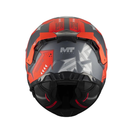 MT Thunder 4 R Canvas Motorcycle Full Face Helmet Matt Black Red