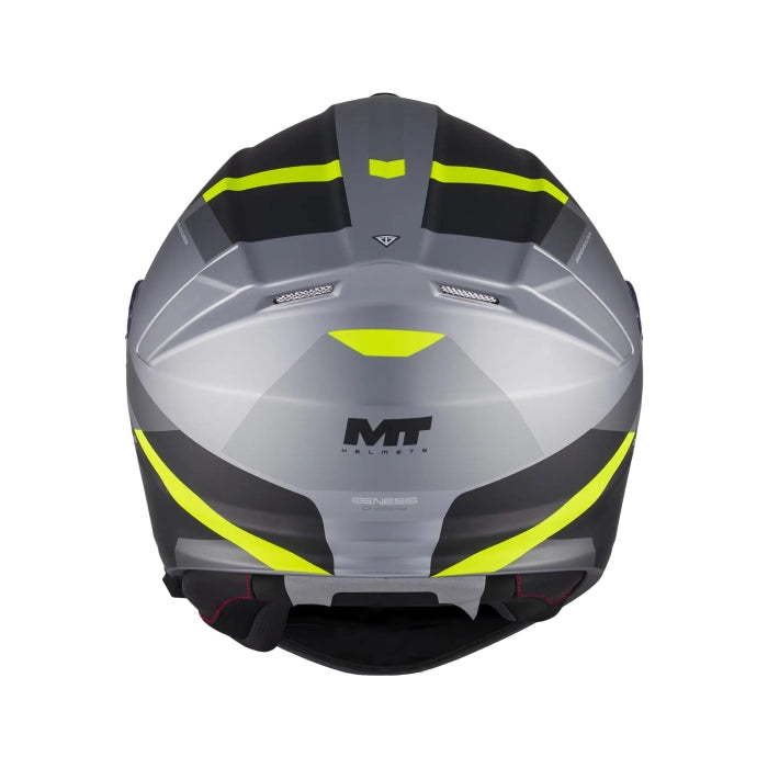 MT Genesis R SV Cheeky Matt Grey Fluo Motorcycle Flip Front Helmet