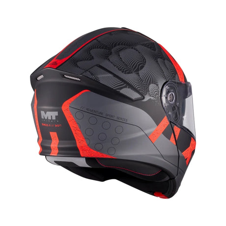 MT Genesis R SV Shift Matt Black Red Motorcycle Flip Front Helmet