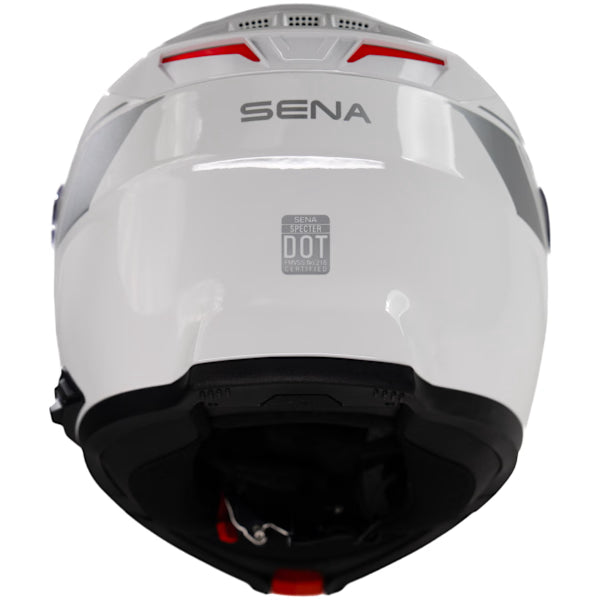 Sena Specter Smart Mesh Intercom Motorcycle Flip Front Helmet White