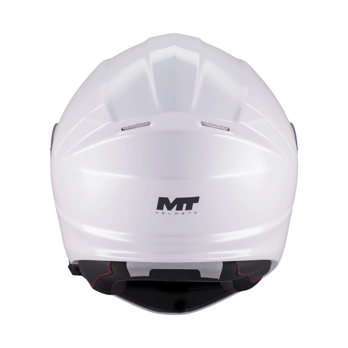 MT Genesis R SV Pure Gloss White Motorcycle Flip Front Helmet