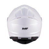 MT Genesis R SV Pure Gloss White Motorcycle Flip Front Helmet