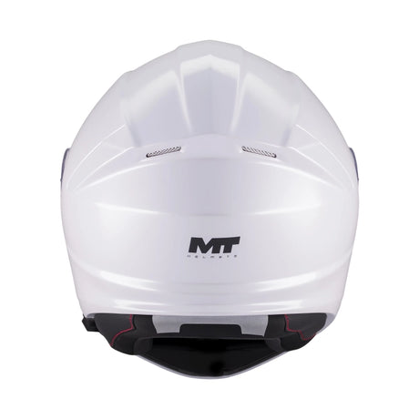 MT Genesis R SV Pure Gloss White Motorcycle Flip Front Helmet