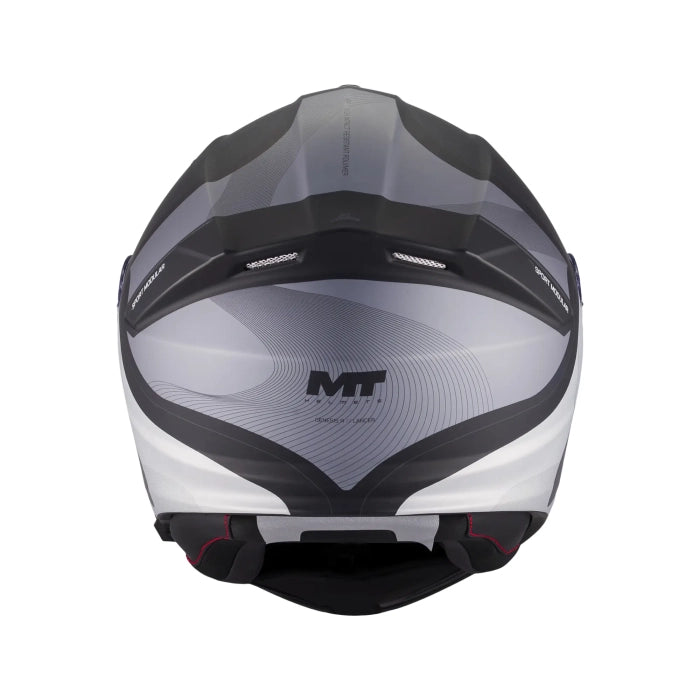 MT Genesis R SV Lancer Matt Black Grey Motorcycle Flip Front Helmet