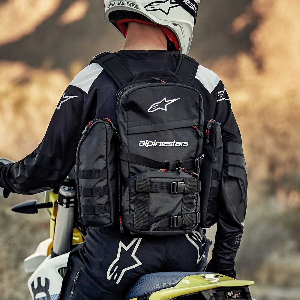 Alpinestars Techdura Motorbike Motorcycle Tactical Pack Bag Black / White