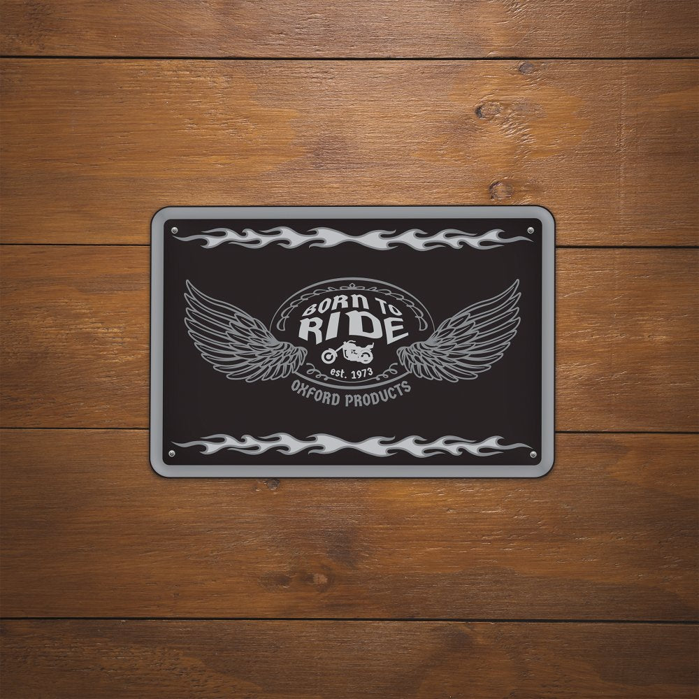 Oxford OX371 Garage Workshop Metal Sign: BORN TO RIDE