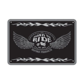 Oxford OX371 Garage Workshop Metal Sign: BORN TO RIDE