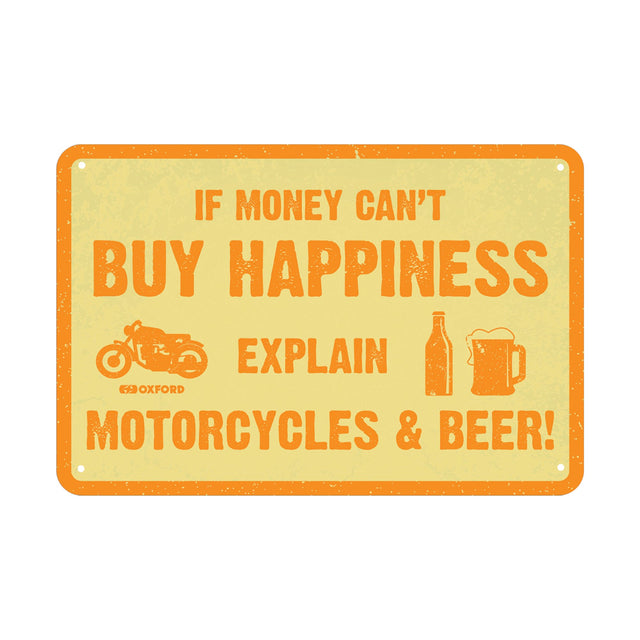 Oxford OX373 Garage Workshop Metal Sign: BUY HAPPINESS