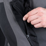 Oxford Rockland Men's Motorcycle Jacket Charcoal Black Red
