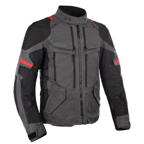 Oxford Rockland Motorcycle Jacket Charcoal Black Red
