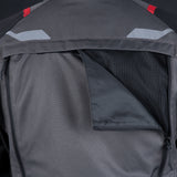 Oxford Rockland Men's Motorcycle Jacket Charcoal Black Red