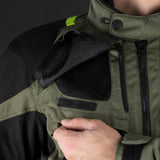 Oxford Rockland Men's Motorcycle Jacket Khaki Black Fluo