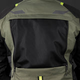 Oxford Rockland Men's Motorcycle Jacket Khaki Black Fluo
