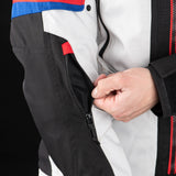 Oxford Rockland Men's Motorcycle Jacket Arctic Black Red