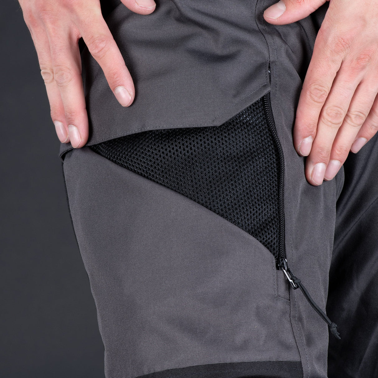 Oxford Rockland Motorcycle Trousers Charcoal Black Red