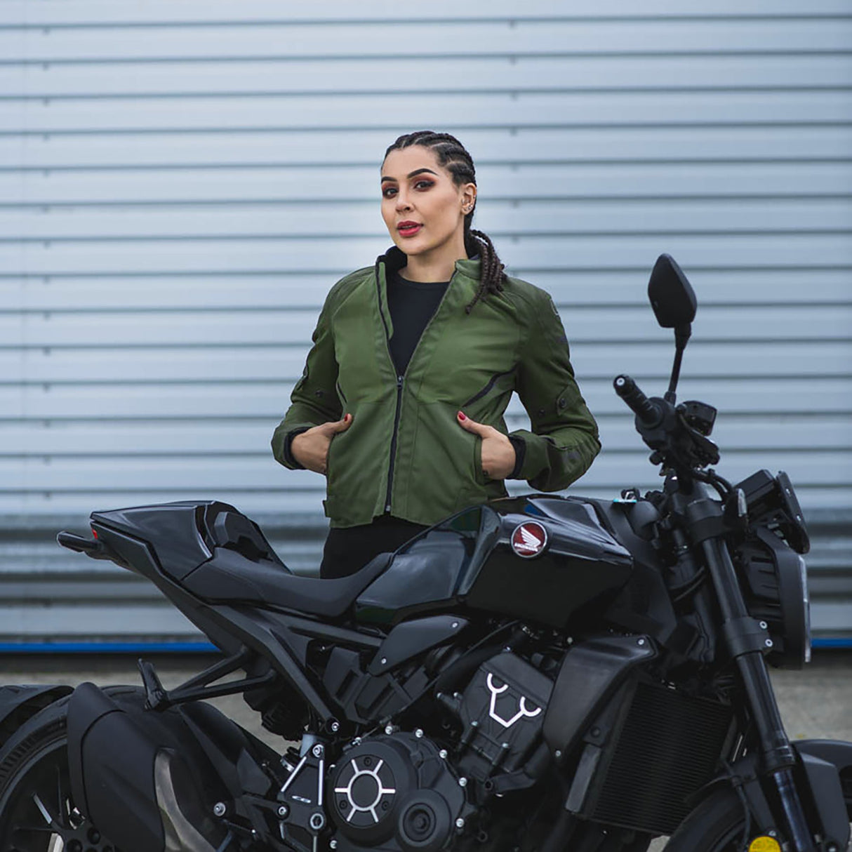 Oxford Iota 1.0 Air Ladies Motorcycle Jacket Khaki