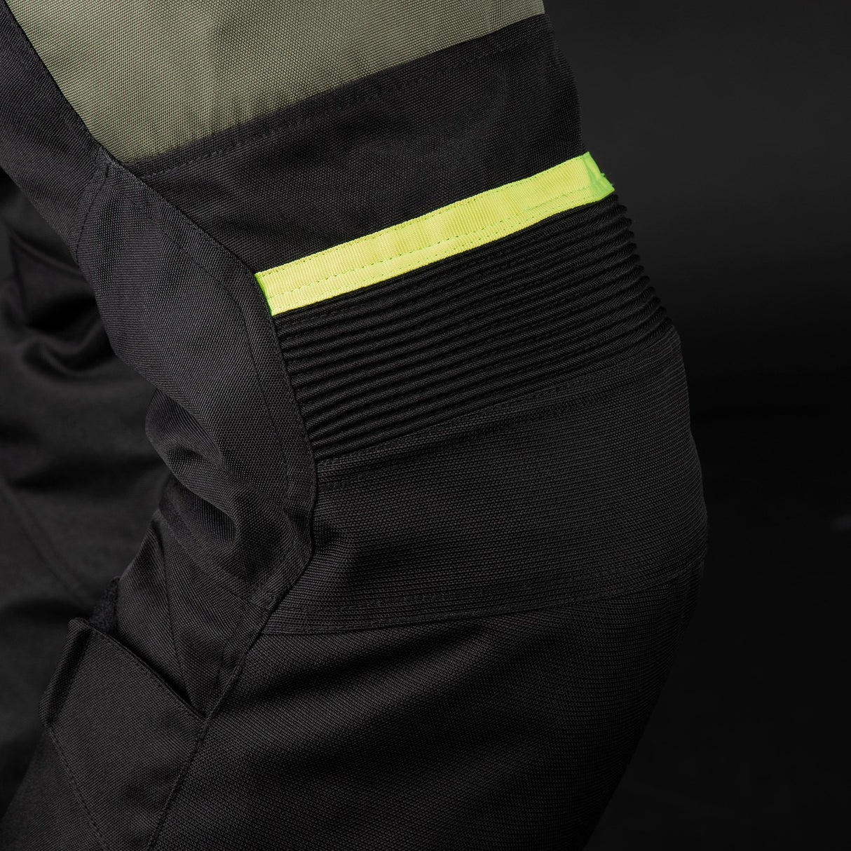 Oxford Rockland Motorcycle Pants Khaki Black Fluo