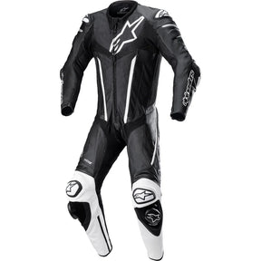 Alpinestars Fusion One Piece Leather Suit Black White